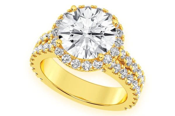Sphinx - 3.00ct Round Diamond Halo - Diamond Engagement Ring - All Natural