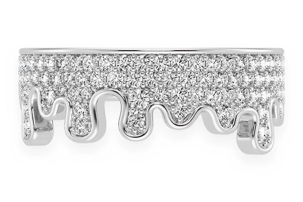 Drip Diamond Ring 14k Solid Gold 1.00ctw