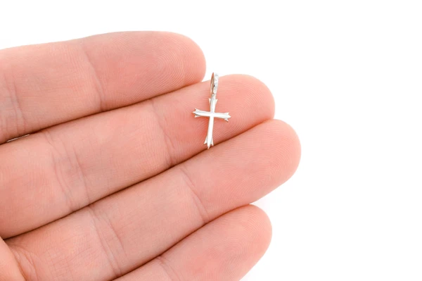 Triple Point Cross 14k Solid Gold