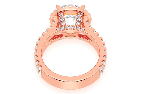 Sphinx - 3.00ct Round Diamond Halo - Diamond Engagement Ring - All Natural