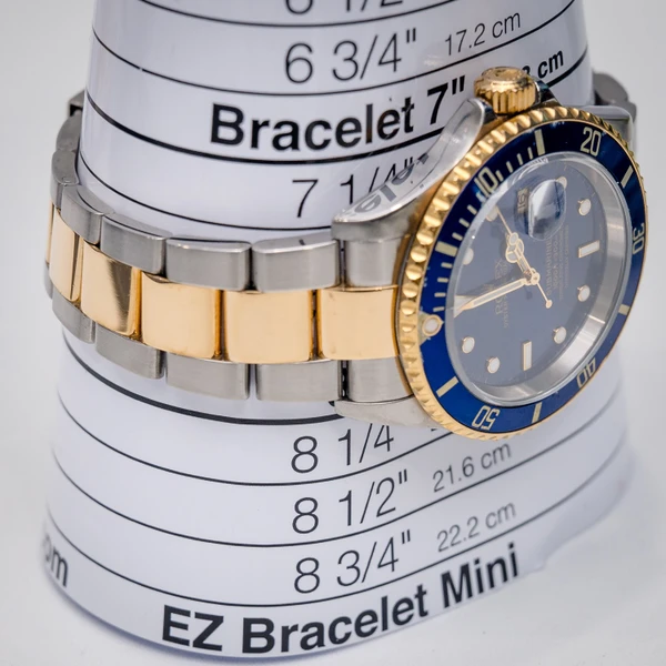 Rolex Submariner 40MM (16613 T) Steel & Yellow Gold - Blue Dial - Gold Thru Buckle - Watch & Box