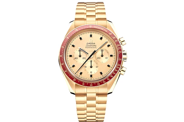 Omega - Apollo Speedmaster 50th Gold - Yellow Gold Red Bezel