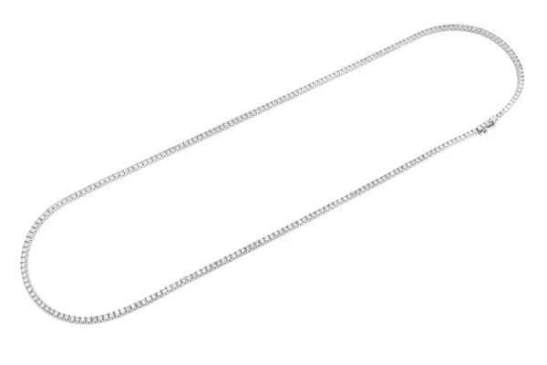 4pt Prong Set Diamond Tennis Necklace 14k Solid Gold 8.75ctw