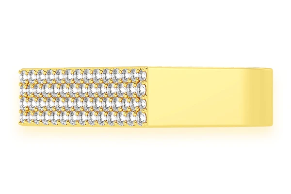  Flat Top Signet Ring 14k Solid Gold .50ctw