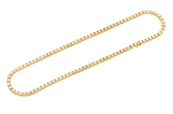 10pt Miracle-Set Diamond Necklace 14k Solid Gold 9.50ctw