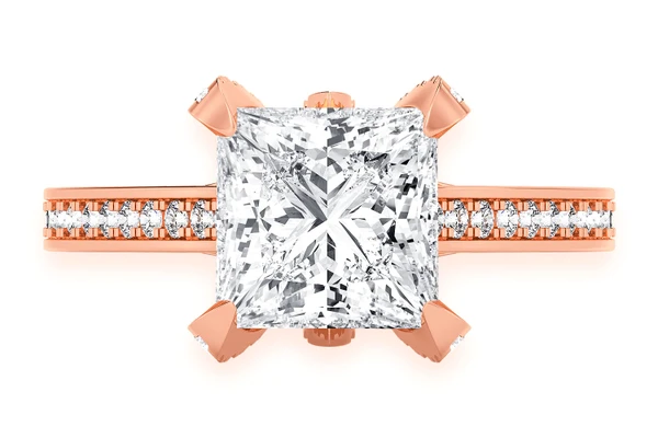 Chant - 2.00ct Princess Cut Solitaire - Diamond Engagement Ring - All Natural