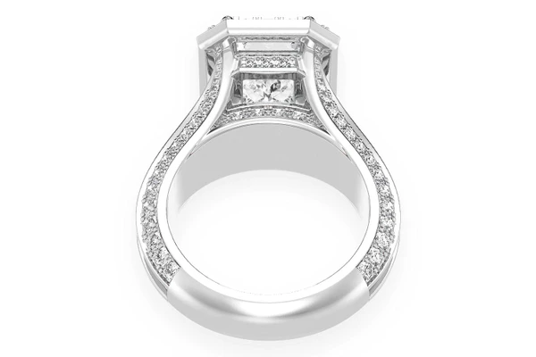Monst - 3.00ct Emerald - Diamond Engagement Ring - All Natural