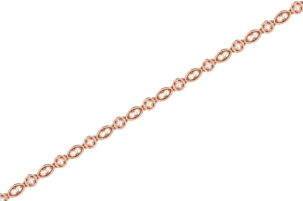 Geometric Bezel Set Diamond Link Bracelet 14k Solid Gold 0.50ctw