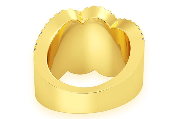 Wave Baguette Diamond Ring 14k Solid Gold 4.25ctw