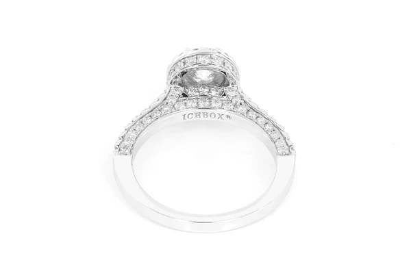 .75ctw Round Solitaire - Halo - Diamond Engagement Ring - All Natural