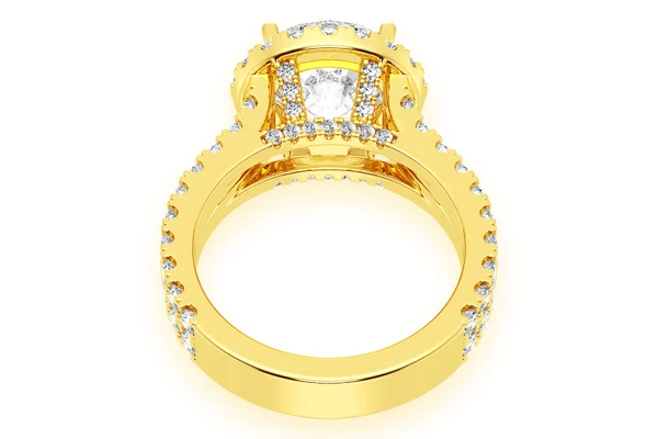 Sphinx - 3.00ct Round Diamond Halo - Diamond Engagement Ring - All Natural