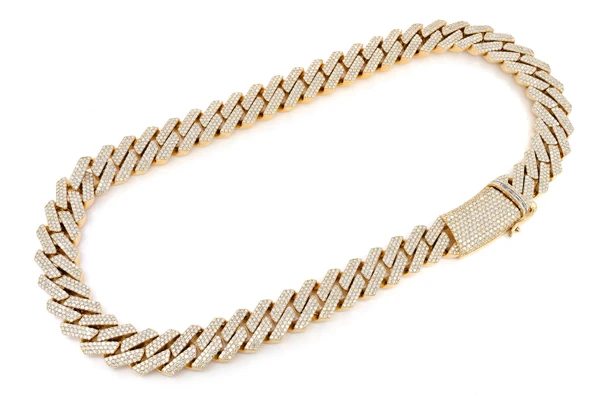 20MM Raised Prong Miami Cuban Diamond Necklace 14k Solid Gold 60.00ctw