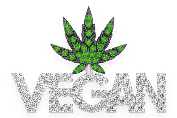 Vegan Cannabis Emerald & Diamond Pendant 14k Solid Gold 0.60ctw