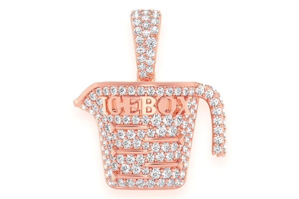 Measuring Cup Diamond Pendant 14k Solid Gold .75ctw