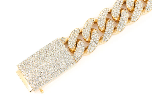 22MM Miami Cuban Diamond Bracelet 14k Solid Gold 22.00ctw