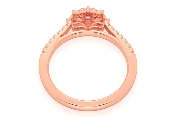 0.50ctw - Pointed Round Diamond Ring - Diamond Engagement Ring - All Natural