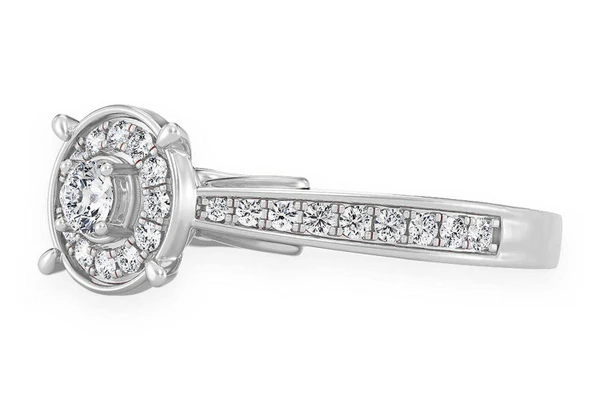.50ctw - Round Halo - Diamond Engagement Ring - All Natural