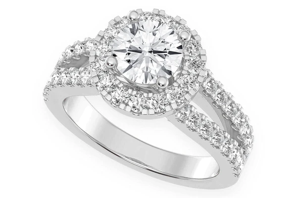 Sphinx - 1.00ct Round Solitaire - Two Row Split - Diamond Engagement Ring - All Natural