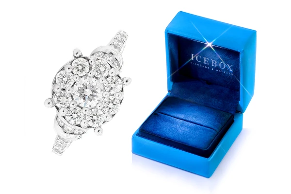 1.50ctw - Round Composite Millgrain - Diamond Engagement Ring - All Natural