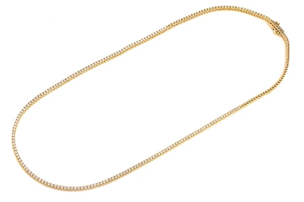 Diamond Tennis Necklace Solid Gold 2.85ctw