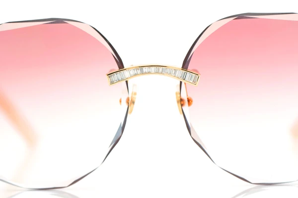 Cartier Glasses Iced Out Diamond Rimless - 1.60ctw - Yellow Gold