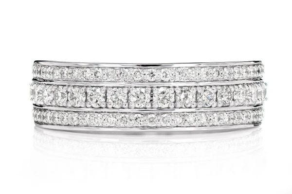 Three Row Diamond Ring 14k Gold 1.00ctw 