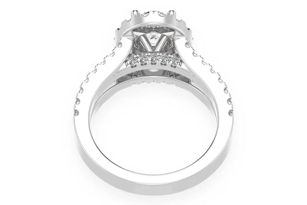 Sphinx - 1.00ct Oval Solitaire - Halo Split Shank - Diamond Engagement Ring - All Natural Vs Diamonds