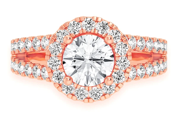 Sphinx - 1.00ct Round Solitaire - Two Row Split - Diamond Engagement Ring - All Natural