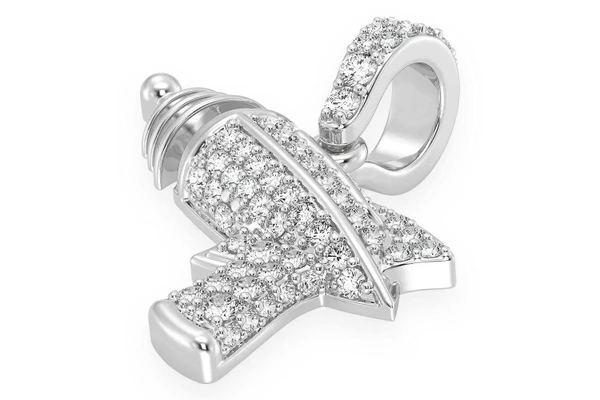 Raygun Diamond Pendant 14k Solid Gold 0.33ctw