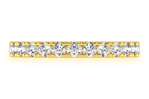 One Row Scallop Diamond Band 14k Solid Gold 0.75ctw