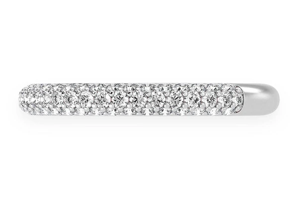 3 Row Diamond Band 14k Solid Gold 0.50ctw