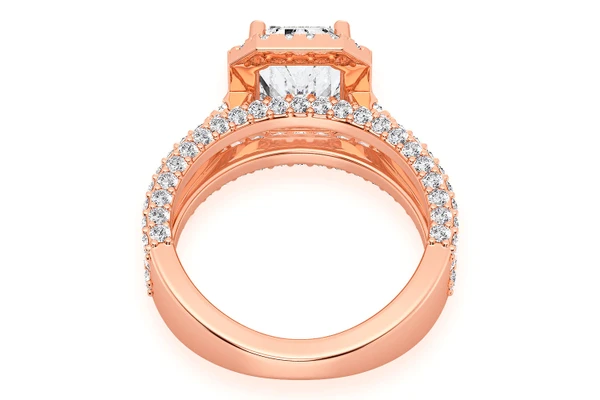 Tripp - 2.00ct Emerald Cut Solitaire - Triple Band - Engagement Ring - Natural Diamonds