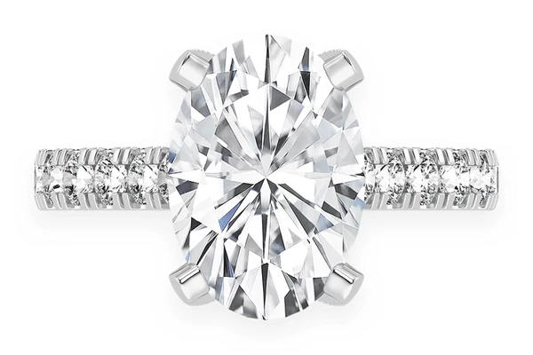Thinn - 3.00ct Oval Diamond Engagement Ring 14k Solid Gold