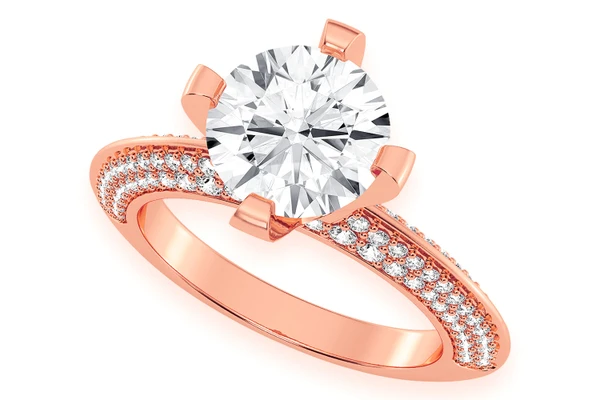Kifey - 2.00ct Round Solitaire - Knife Edge - Diamond Engagement Ring - All Natural