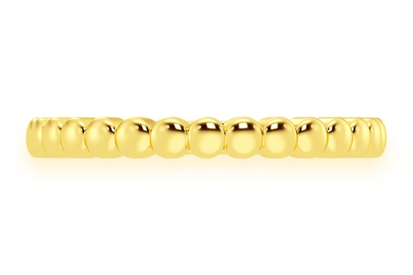 Bead Ring 14k Solid Gold