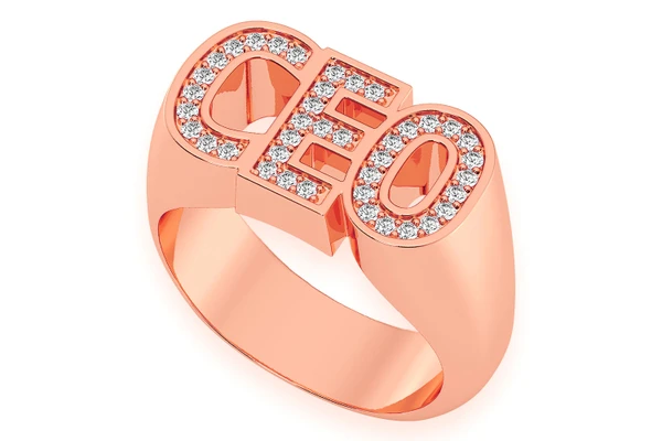 Ceo Diamond Ring 14k Solid Gold 0.60ctw