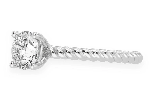 1.00ct Round Twist Band Solitaire Ring 14k - All Natural Vs Diamonds