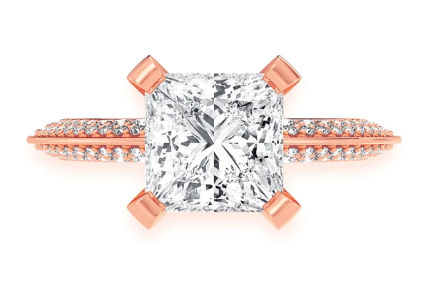 Kifey - 2.00ct Princess Cut Solitaire - Knife Edge - Diamond Engagement Ring - All Natural