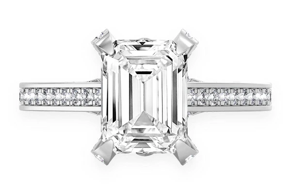 Chant - 2.00ct Emerald Cut Solitaire - Diamond Engagement Ring - All Natural