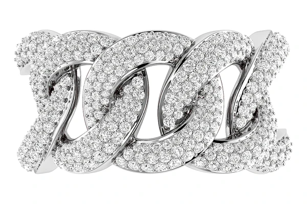 13MM Cuban Link Diamond Ring 14k Solid Gold 2.00ctw