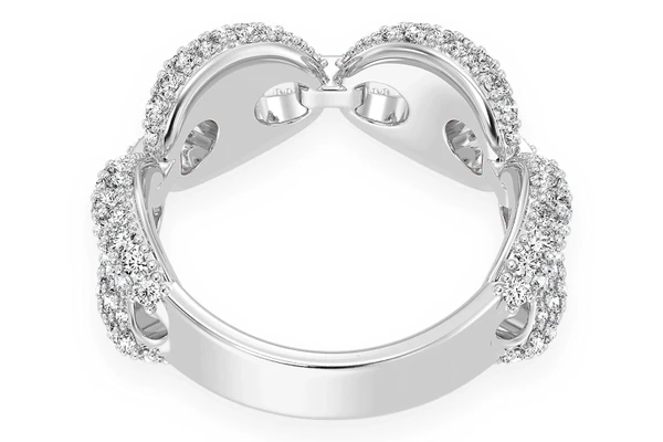 Mariner Link Diamond Ring 14k Solid Gold 2.00ctw