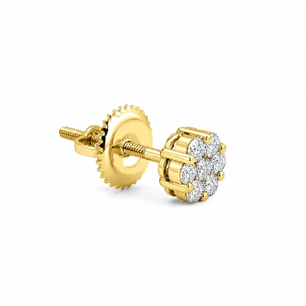 Flower Stud Earrings 14k   0.50ctw