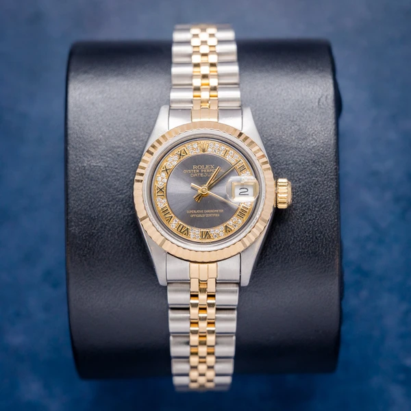Rolex Datejust 26MM (69173) - Steel & Yellow Gold - Myriad Diamond Dial - Watch & Box