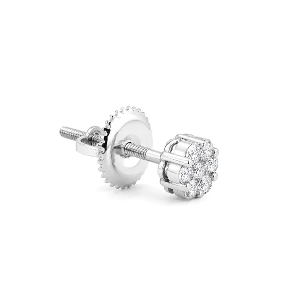 Flower Stud Earrings 14k   0.25ctw