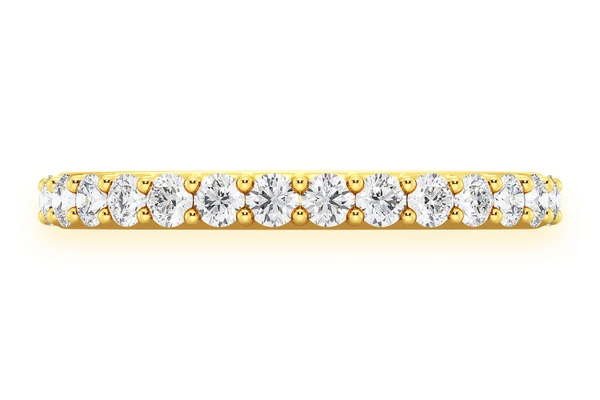 One Row Diamond Band 14k Solid Gold 0.60ctw