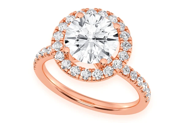 Thav - 2.00ct Round Solitaire - Halo - Diamond Engagement Ring - All Natural