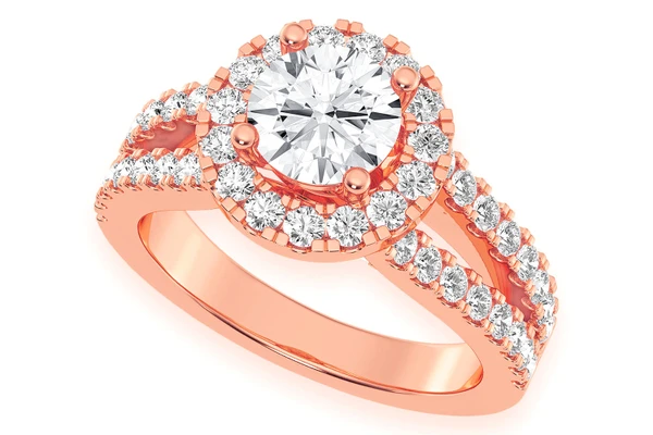 Sphinx - 1.00ct Round Solitaire - Two Row Split - Diamond Engagement Ring - All Natural