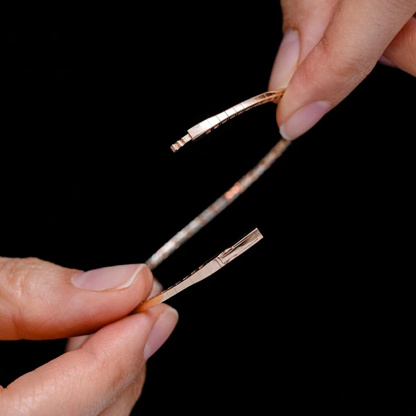 Rectangle Bar And Diamond Bracelet 14k Solid Gold 0.50ctw 