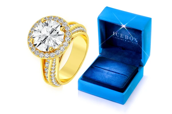 Monst - 3.00ct Round Solitaire - Diamond Engagement Ring - All Natural