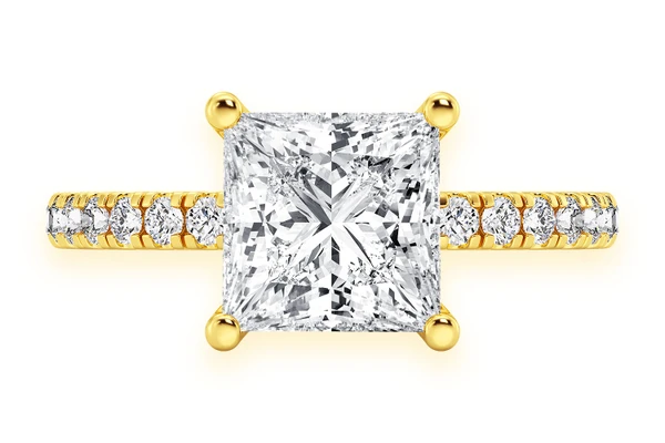 Thinn - 2.00ct Princess Cut - Hidden Halo - Diamond Engagement Ring - All Natural